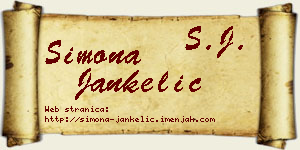 Simona Jankelić vizit kartica